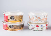 Biodegradable Paper Soup Bowls With Lids Personalized Style 6- Colour Printing