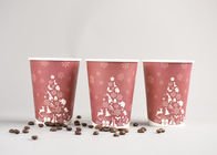 Ανακυκλώσιμο προϊόν μίας χρήσης 12oz για να πάει φλυτζάνια καφέ με την πλαστική κάλυψη, κόκκινο χρώμα