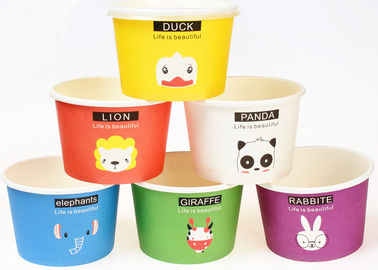 Κίνα Φιλική συνήθεια Eco που μαρκάρεται το προϊόν μίας χρήσης φλυτζανιών παγωτού με τα κουτάλια και τα καπάκια εργοστάσιο