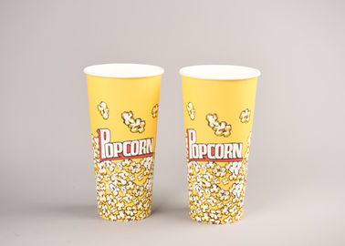 Ασφαλείς τυπωμένοι συνήθεια Popcorn τροφίμων κάδοι το ενιαίο/διπλό PE που ντύνεται με
