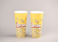 Ασφαλείς τυπωμένοι συνήθεια Popcorn τροφίμων κάδοι το ενιαίο/διπλό PE που ντύνεται με